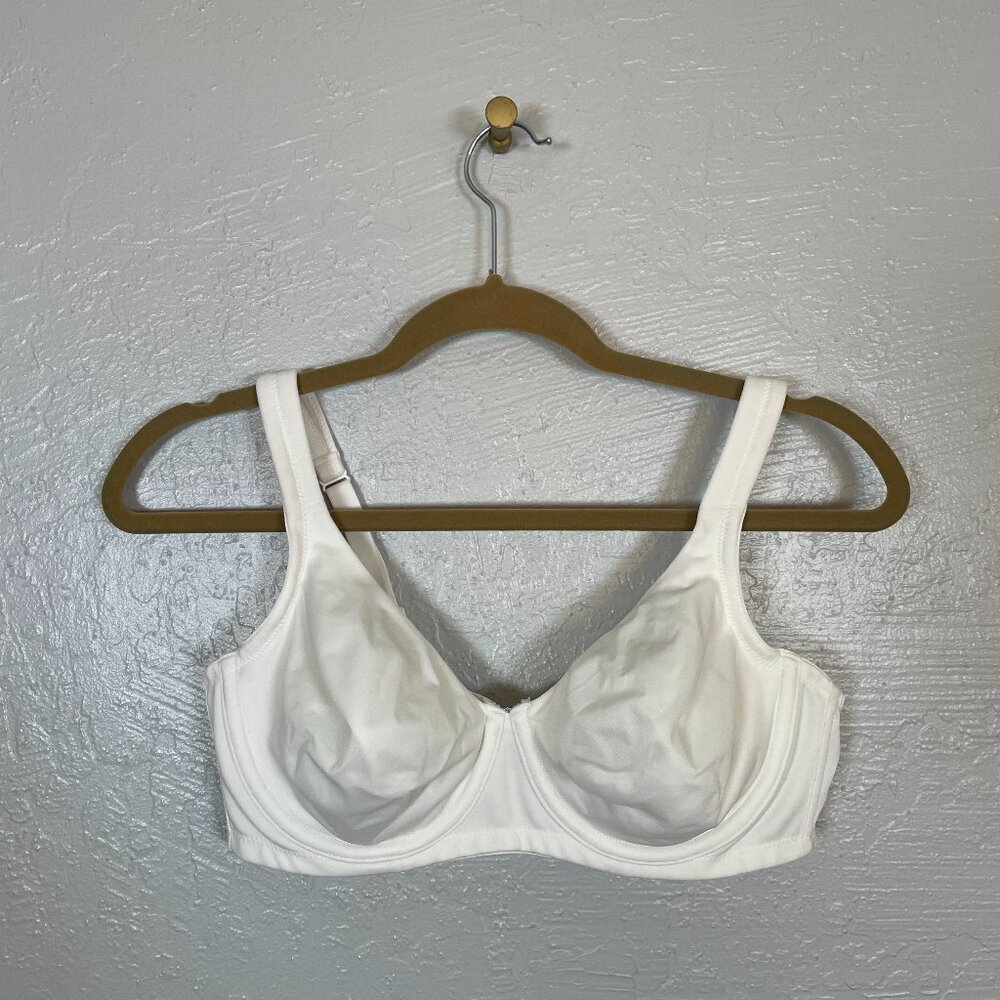 Cacique Women Plus Size 38C White Full Coverage Bra Lined Unpadded Underwire